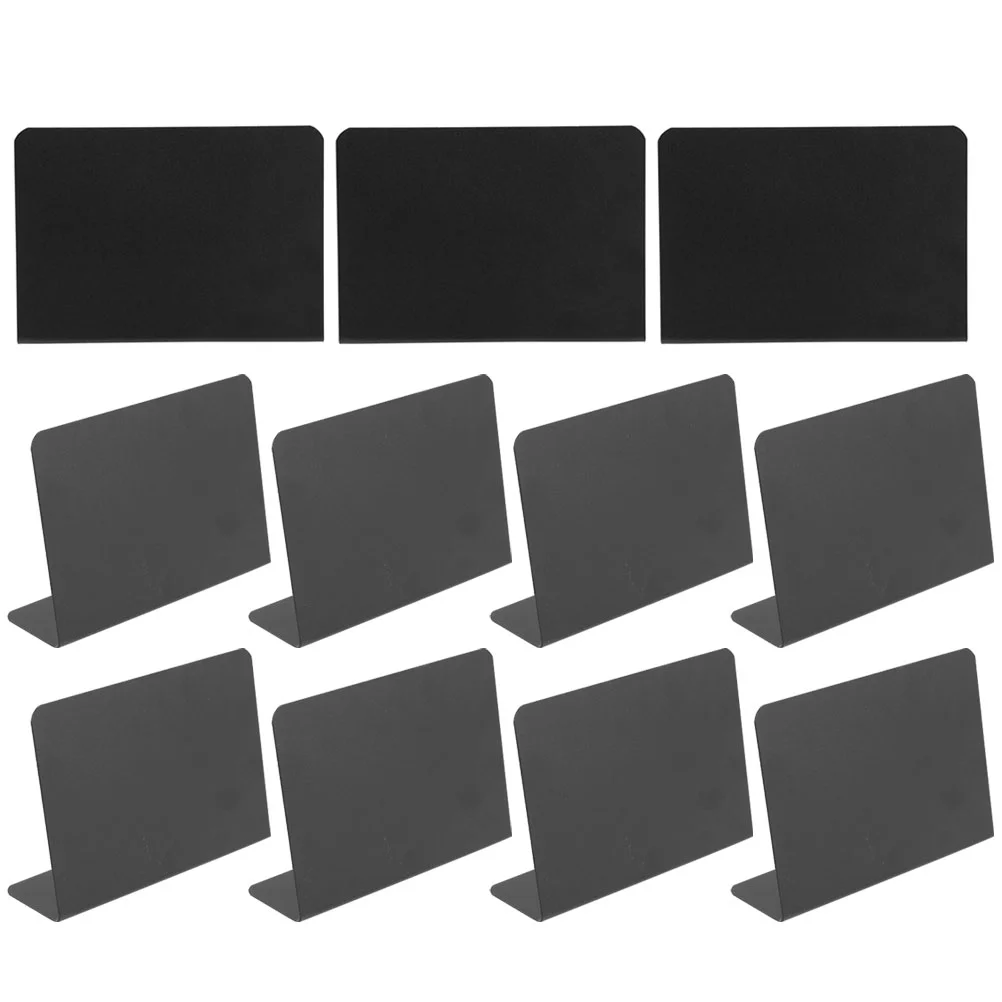 12 pièces petit tableau noir signe tableaux pour Restaurant Dessert Mini tableaux noirs signes d'affichage Pvc multifonctionnel