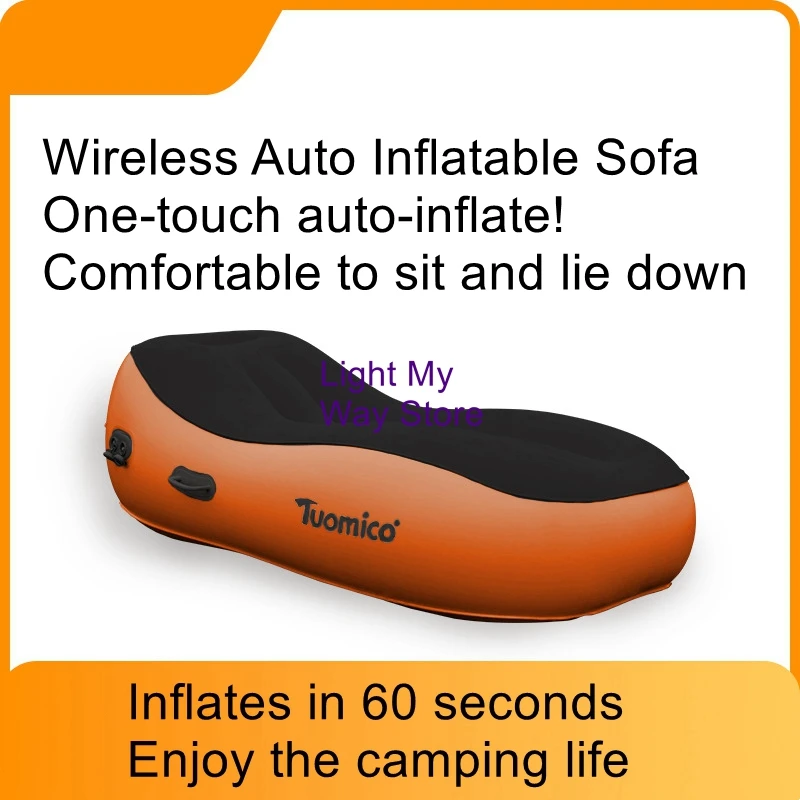 

Fully automatic inflatable sofa air mattress outdoor camping portable lazy lunch break hit the ground household air lounger