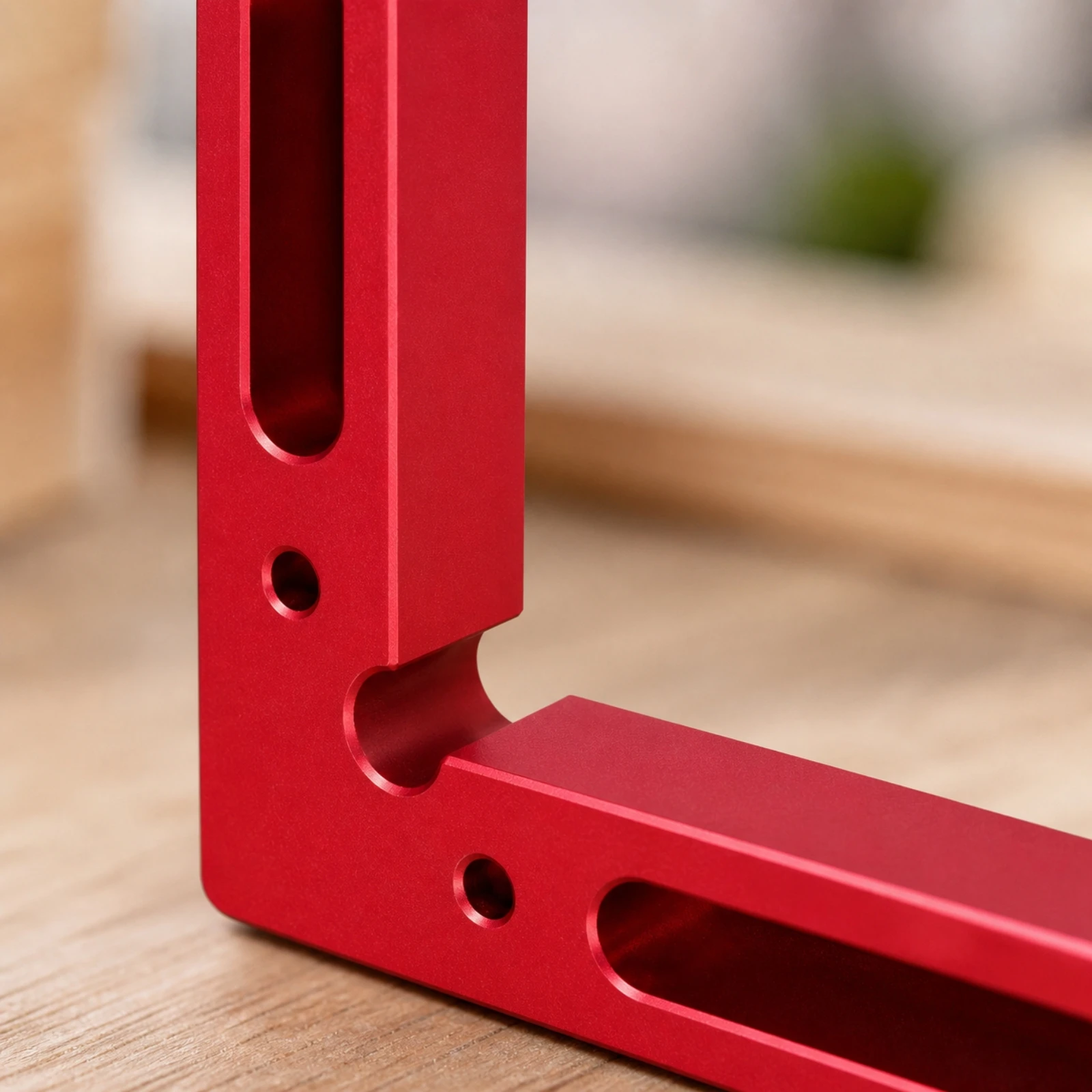 2 Pieces Woodworking Clamp with Scale Anodized Woodworking Corner Clamp L-Shaped Clamping Square 90-Degree for Woodworkers