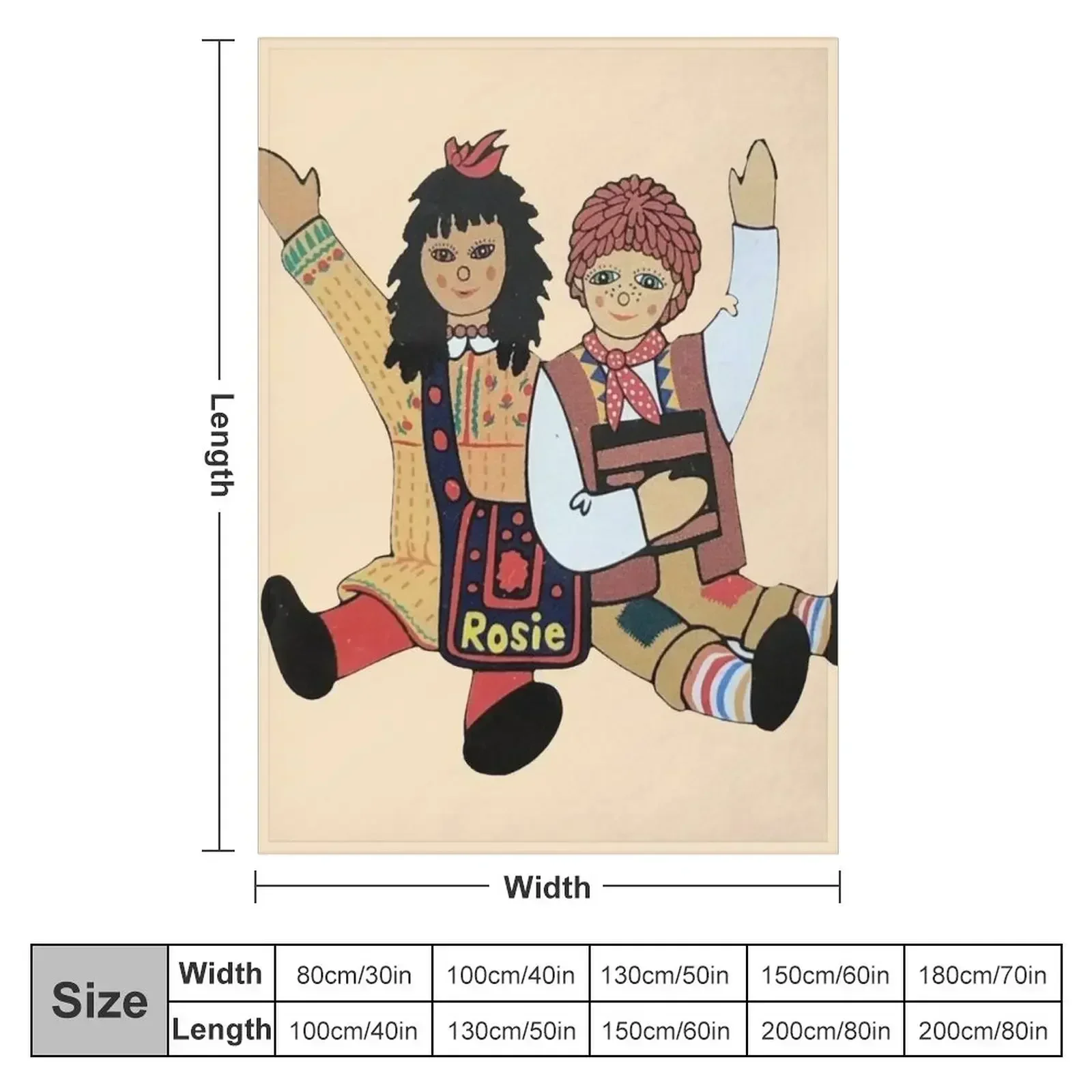 Rosie and Jim dolls Throw Blanket Blankets For Sofas Picnic Single warm for winter Blankets