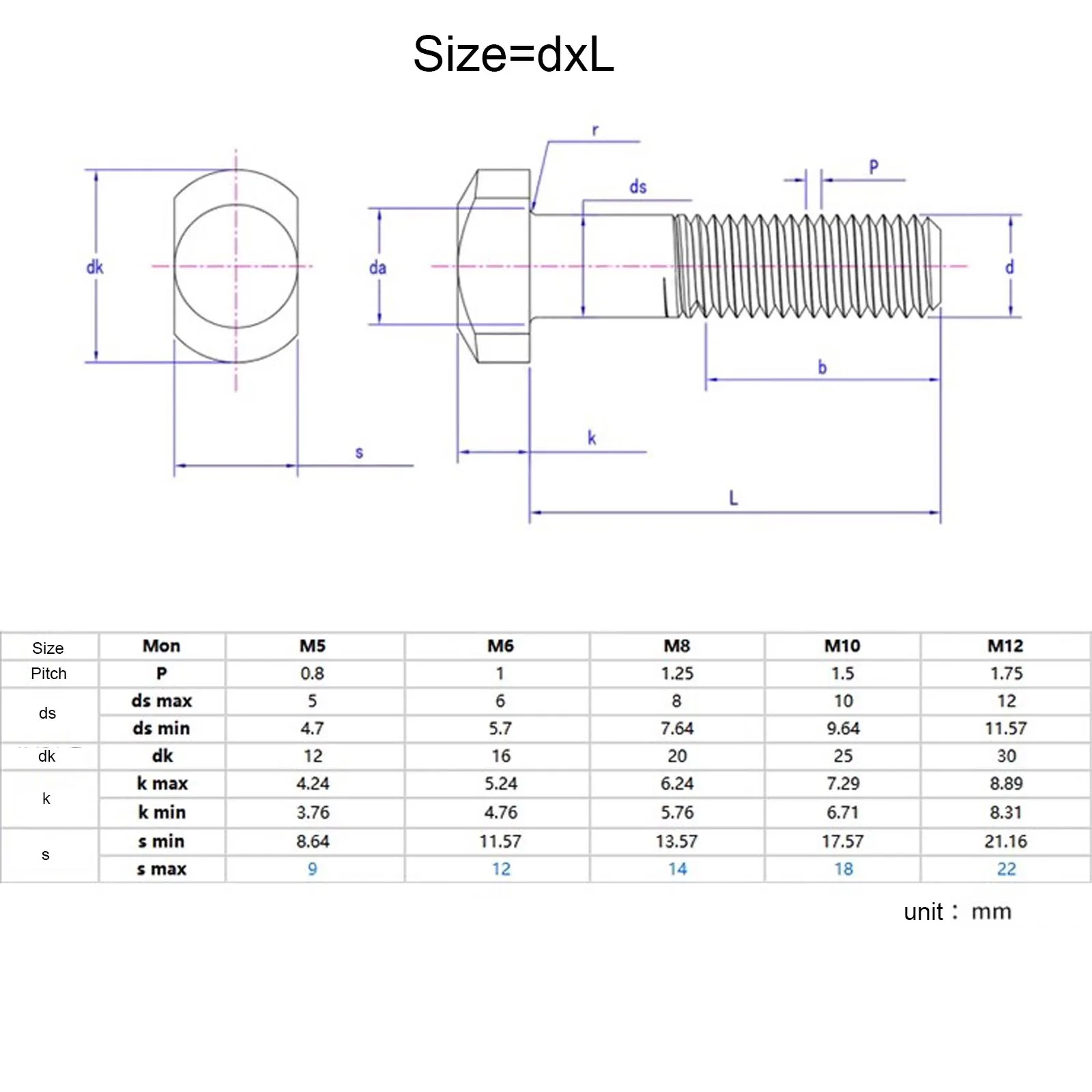1/2/3/5/10Pcs M5 M6 M8 M10 M12 GB37 304 Stainless Steel T-shaped Mold Slot Pressure Plate Square Screw Bolt