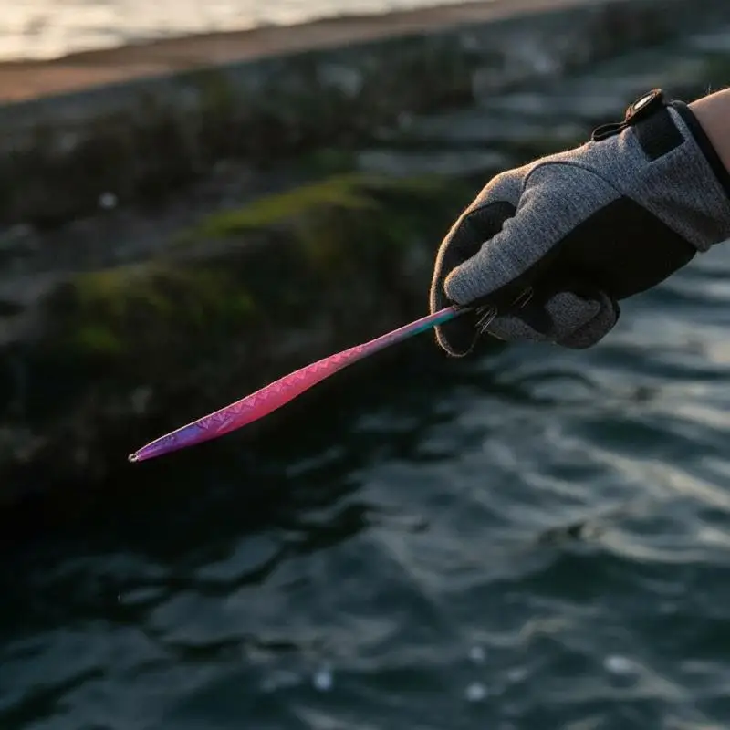 5 Stück Leuchtende Tintenfisch-Jig-Köder mit Scharfen Widerhaken, Tragbares Angelzubehör für Kajak-Angeln – Detail 4