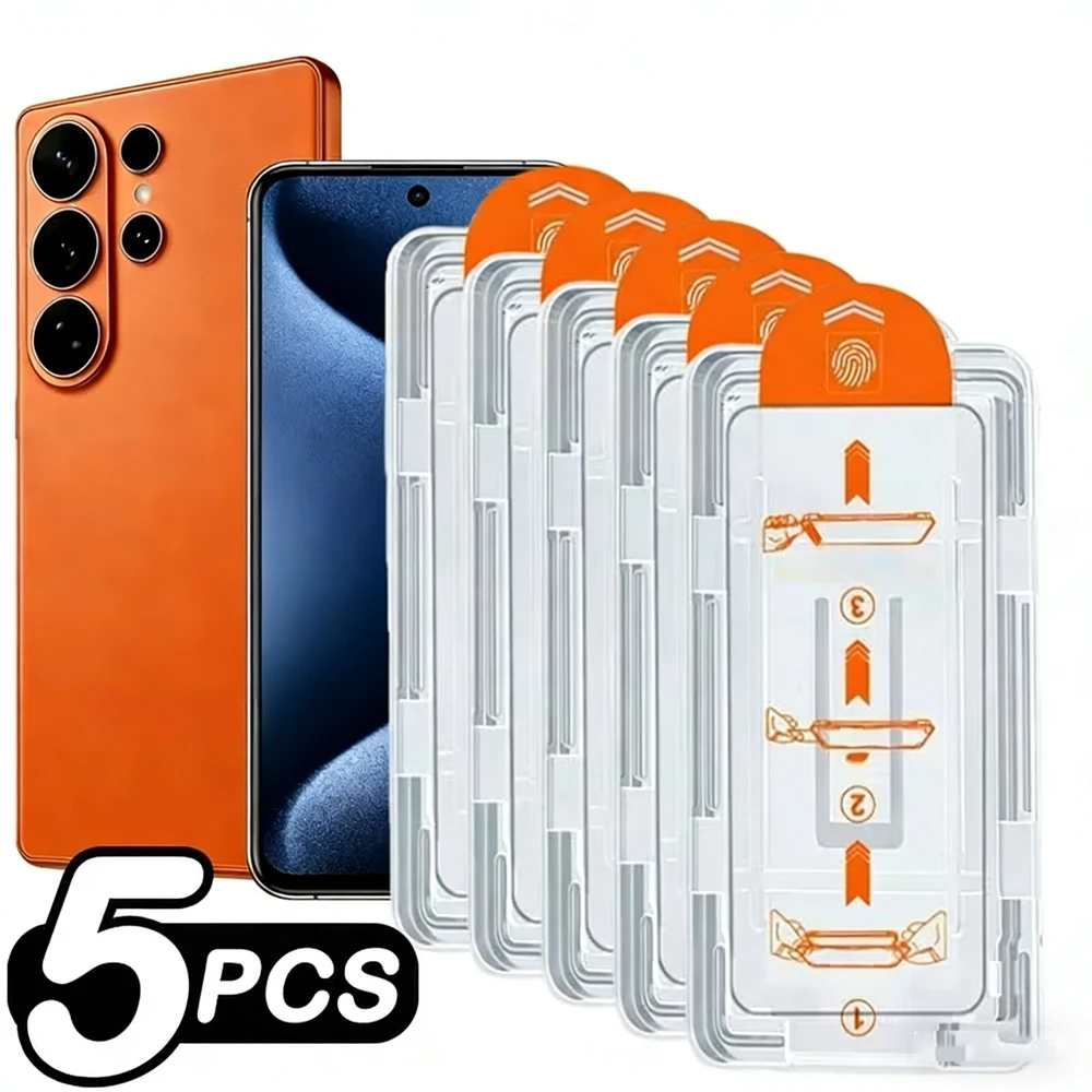 2-5Pcs Screen Protector For Samsung S26 Ultra S26 S25 Ultra S25 Edge S24 S23 S22 A56 A55 A36 A35 A52 A25 A07 A17 Tempered Glass