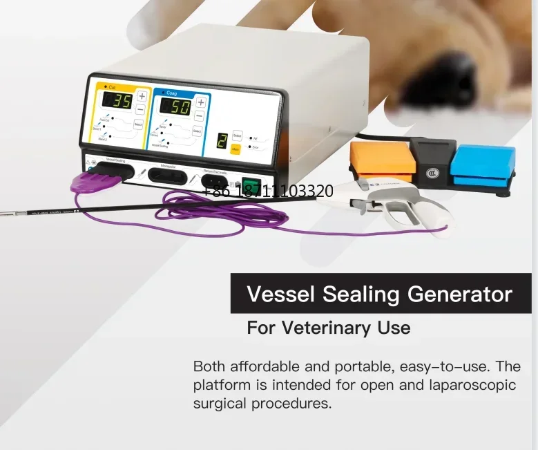 Vessel Sealing Generator For Veterinary affordable and portable easy-to-use for open and laparoscopic surgical procedures