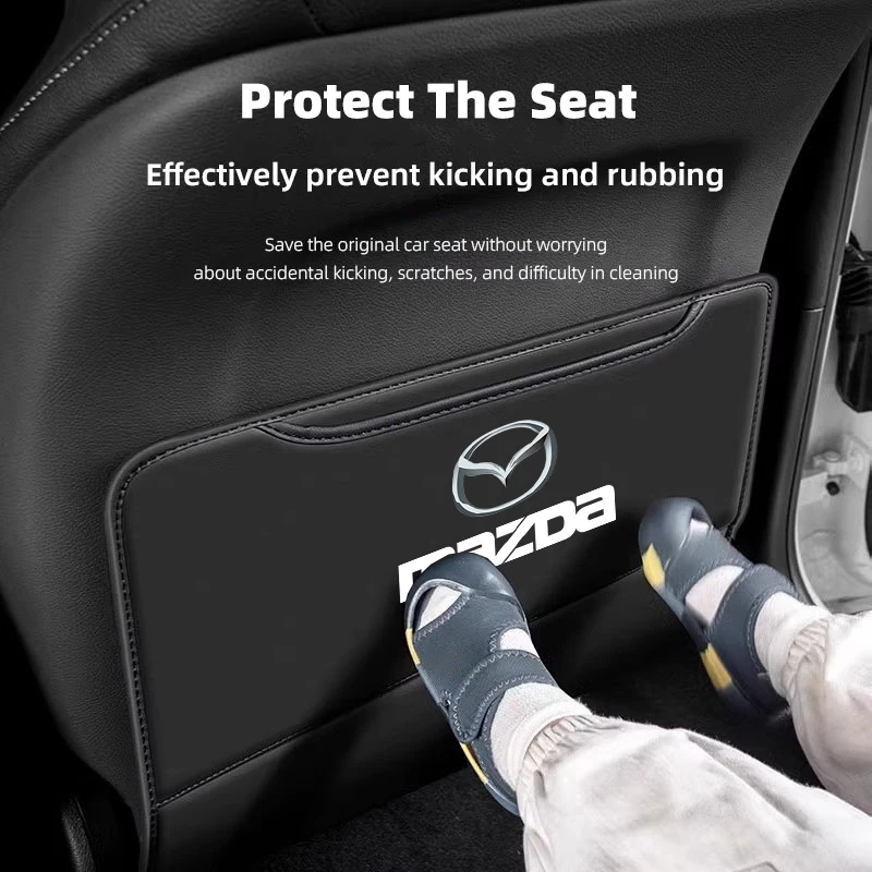 

Leather Car Seat Anti Kick Pad Protective Cover Auto Accessories For Mazda 2 3 6 5 Atenza CX3 CX5 MX5 CX7 Axela CX30 CX90 CX60