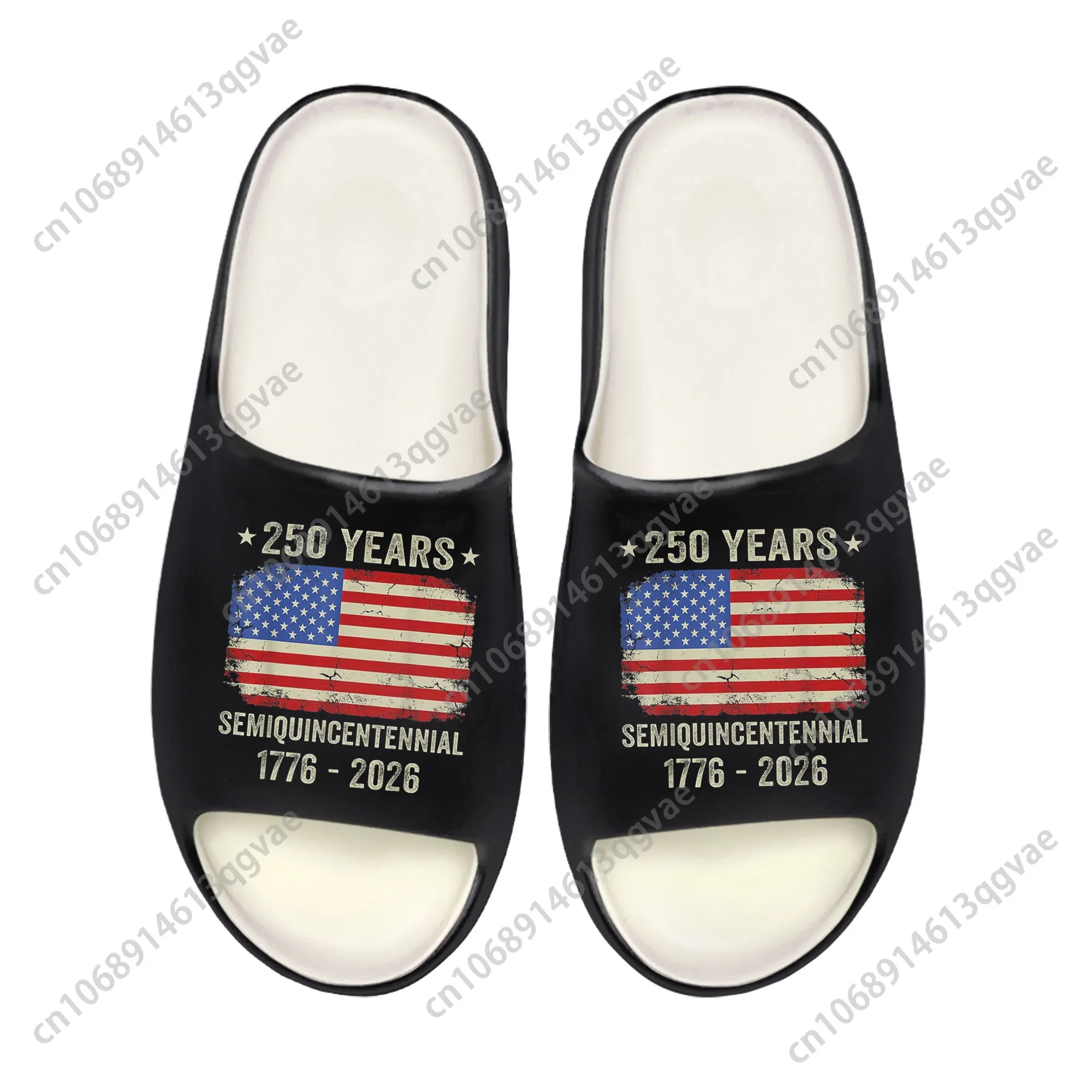 America 250 Anniversary Soft Sole Sllipers Mens Womens Teenager Bathroom Home Clogs Custom Water Shoes on Sandals