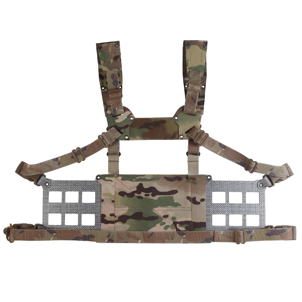 Tactical Ferro Style Extended Chest Rig Wide V2 2nd Gen Lightweight Chesty Rig Outdoor Front Flaps Plate Carrier Hunting Gear