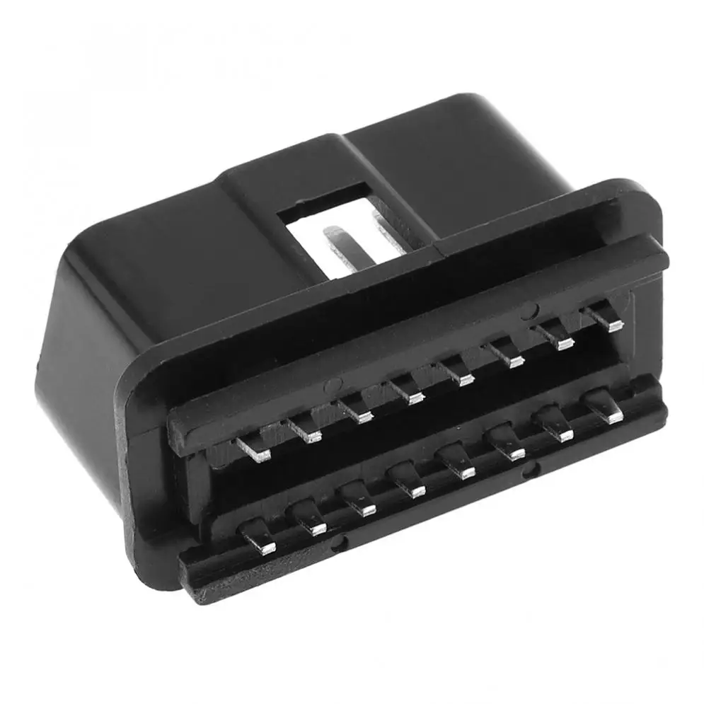 OBD-II-Cable de apertura macho de 16 Pines, Conector de interfaz de diagnóstico de coche con carcasa SR y tornillo, accesorios para coche
