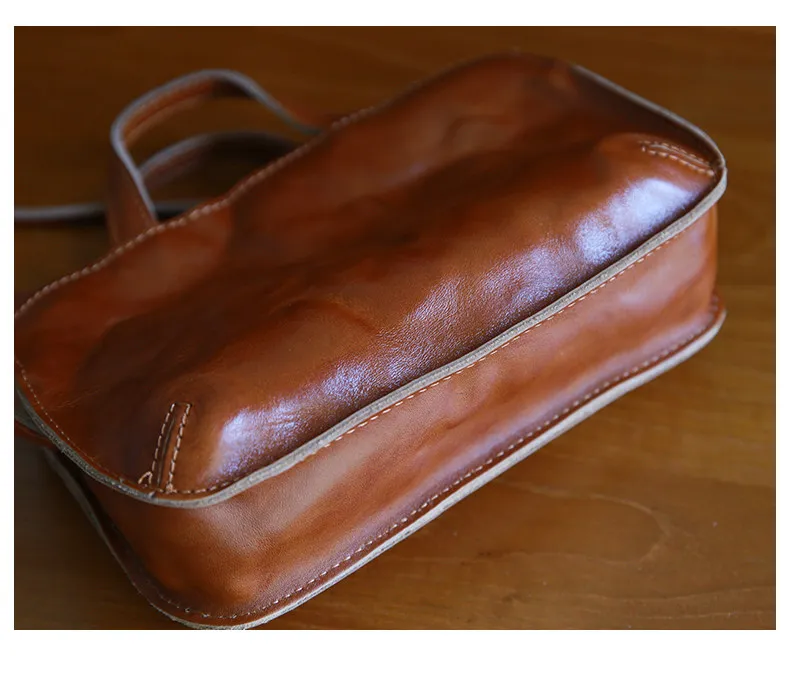 PNDME einfache, handgefertigte Vintage-Umhängetasche aus Rindsleder, kleine Damen-Schultertasche, lässige, luxuriöse Damen-Umhängetasche aus echtem Leder – Detail 6