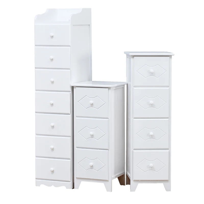 

Crack cabinet, drawer type storage cabinet, solid wood small cabinet, locker, simple bedside table, kitchen narrow side cabinet