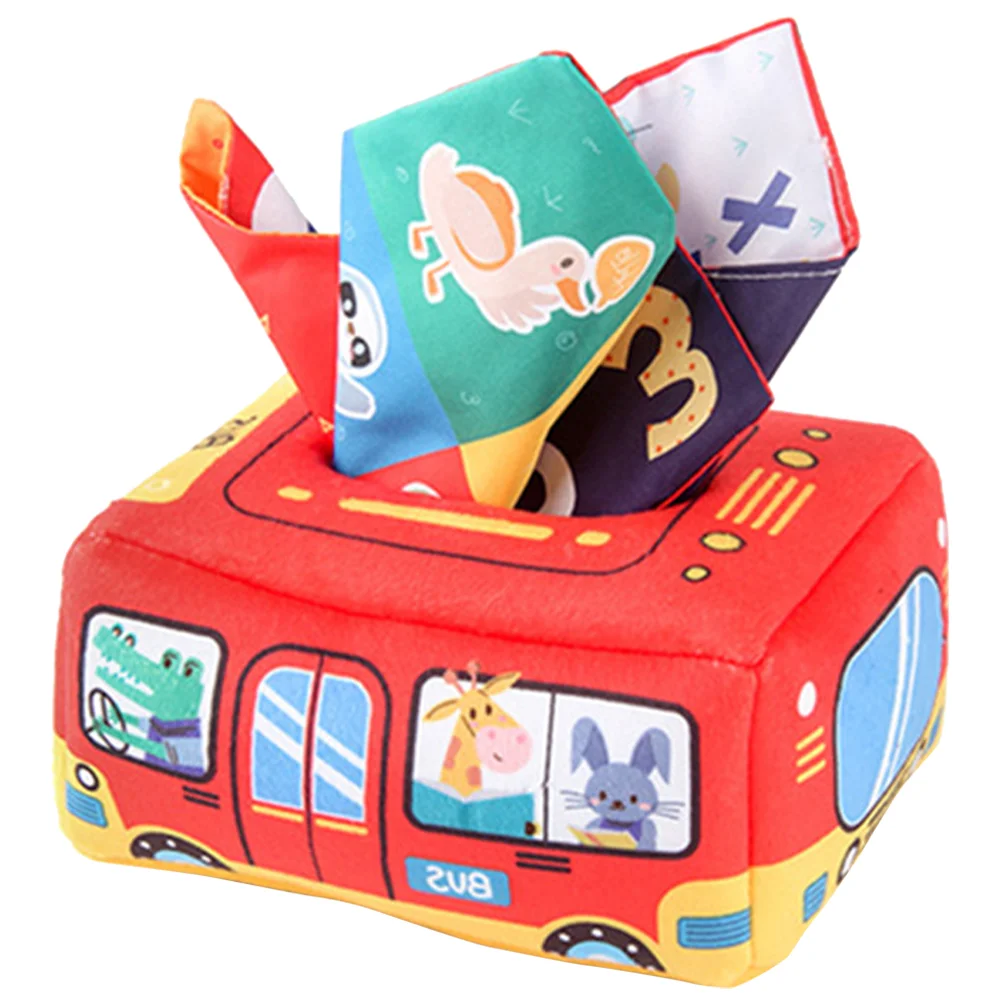 10PCS Baby Toy Box Toys Montessori Early Learning Sensory Simulation Tissue Box Development Educational Toys for Toddlers