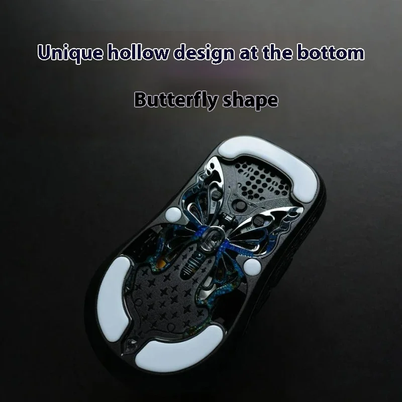 UNIUS Black Lotus Carbon Fiber Gaming Mouse Ultralight Weight 39g Huano/Fswq Micro Switches 8kHz Polling Rate Hollow Mouse PC