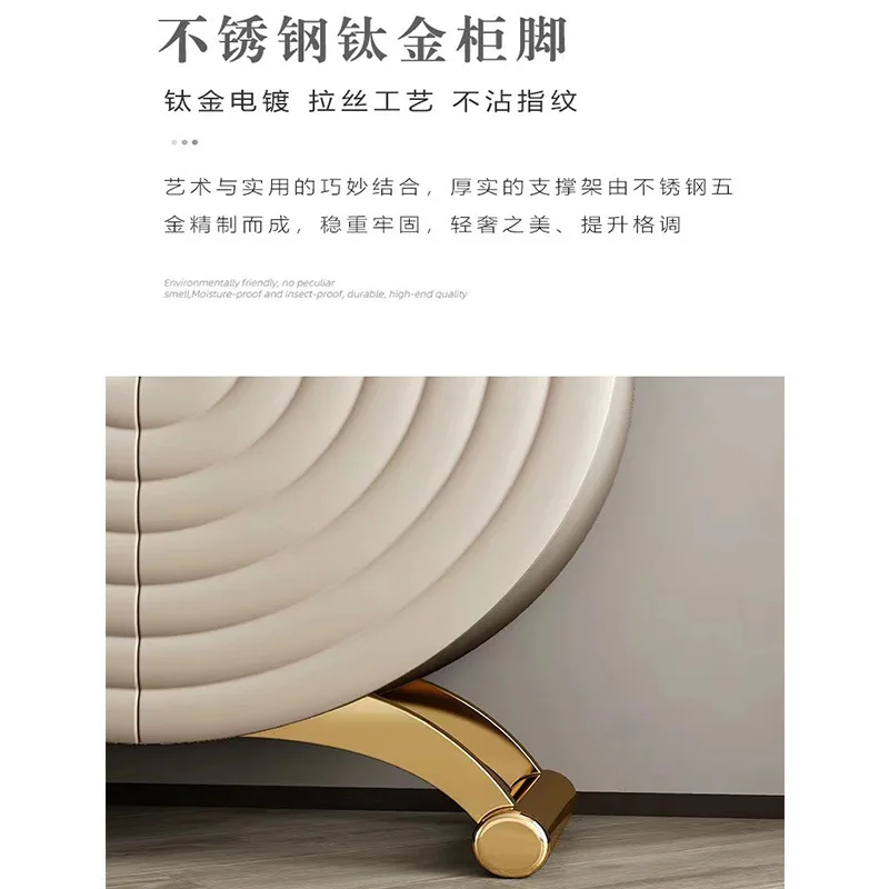 Entrance hall creative round decorative cabinet dining side cabinet high-end art entrance table