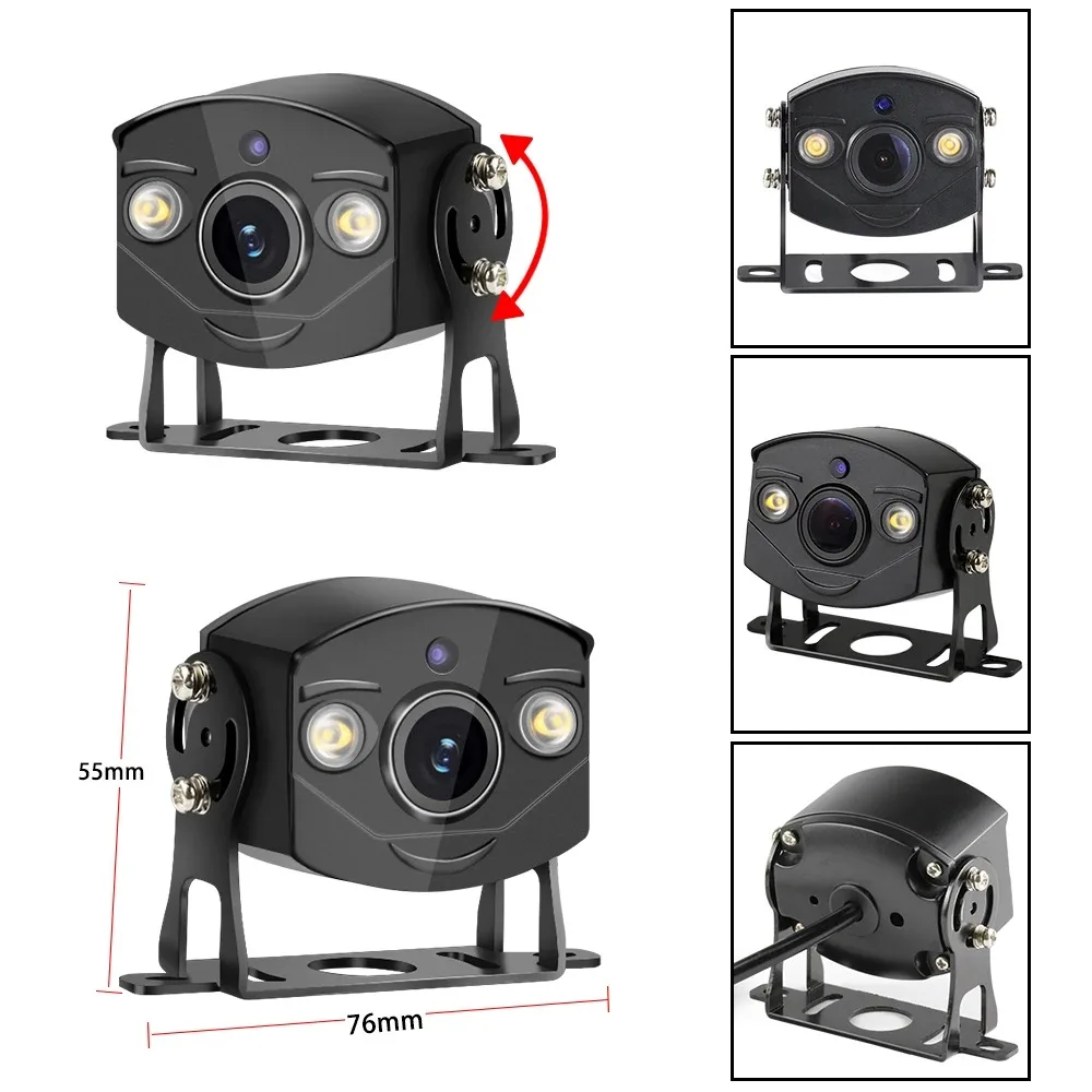 

Датчик света HD Автомобильная камера заднего вида Универсальная светодиодная противотуманная камера ночного видения CCD Резервная парковочная камера заднего вида 12 В-24 В