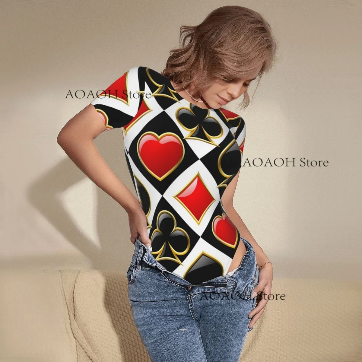 ผู้หญิง Slim Bottoming Jumpsuit หญิงสั้นโป๊กเกอร์ Jumpsuit Bodysiut เสื้อผ้าเซ็กซี่