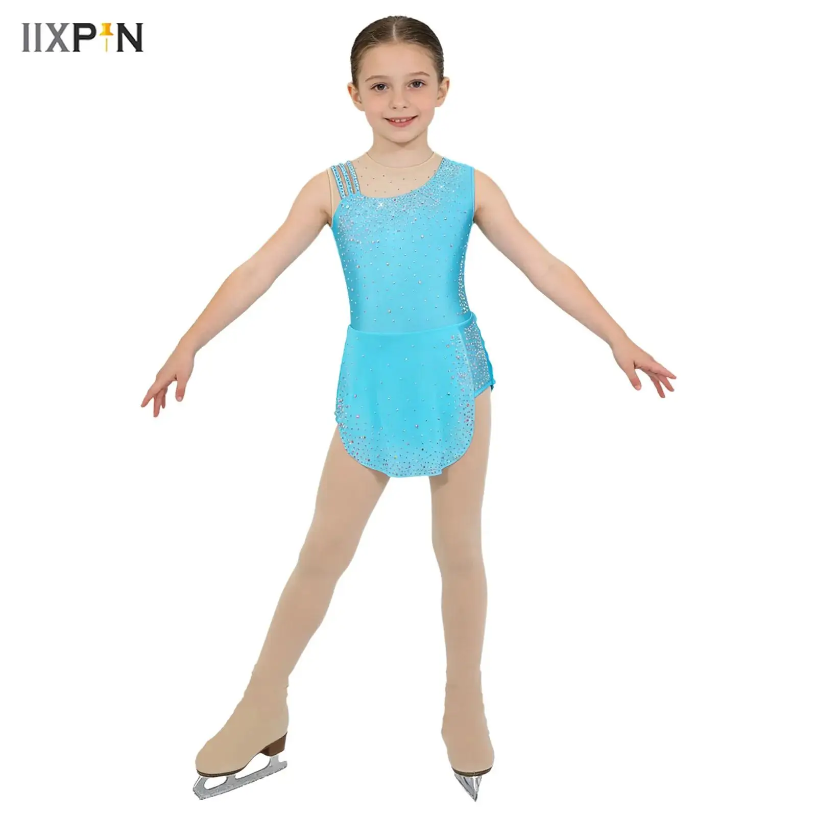 vestido-de-patinacao-artistica-para-meninas-sem-mangas-com-aplicacoes-de-strass-brilhantes-e-detalhes-em-tule-ideal-para-competicoes-de-ginastica-ritmica