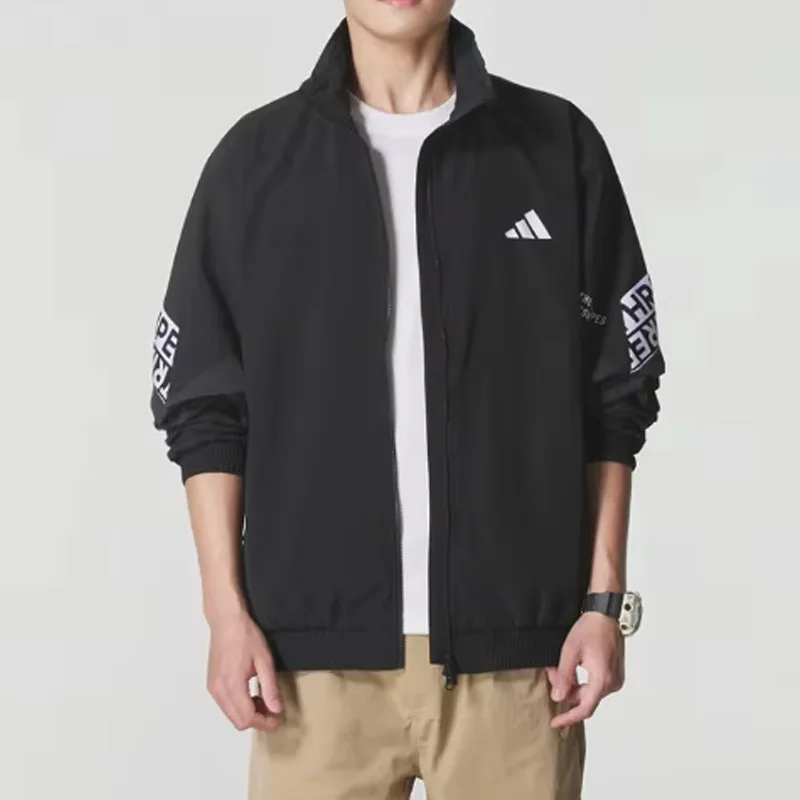 

Men Woven Jacket With Mesh Liner Adidas 2026new Windproof Lightweight Breathable Casual Sports Outerwear Coat KA1265