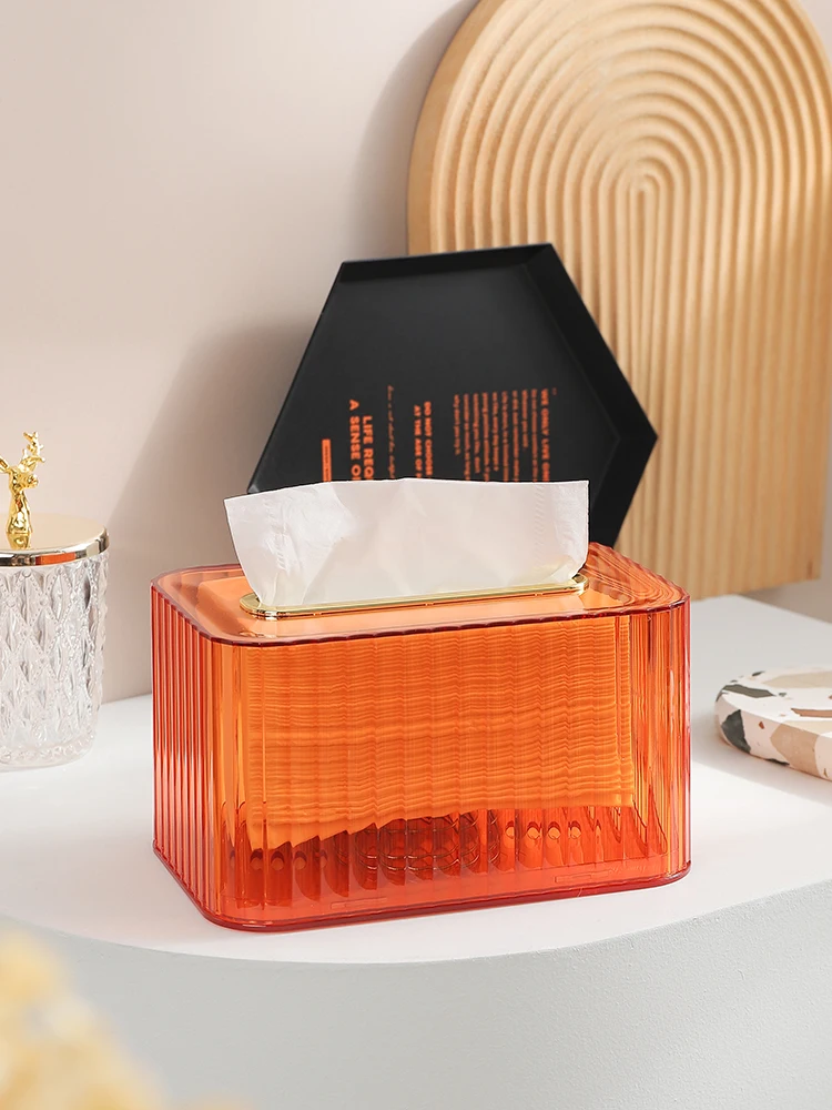 

Lightweight and Luxurious Transparent Tissue Box, Minimalist Modern Napkin Storage Box