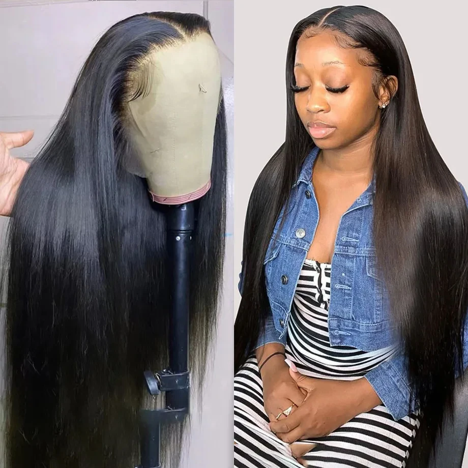 

Straight Lace Front Wigs Brazilian 30 Inch 13x4 Hd Lace Frontal Wig Pre Plucked Wigs For Black Women 180 Density Human Hair