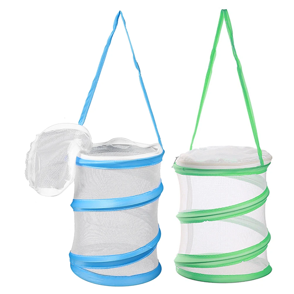 

2Pcs Insect Cage Breeding Butterfly House Mesh Net Folding Portable Outdoor Exploration Safe Light Sturdy Practical Long Lasting