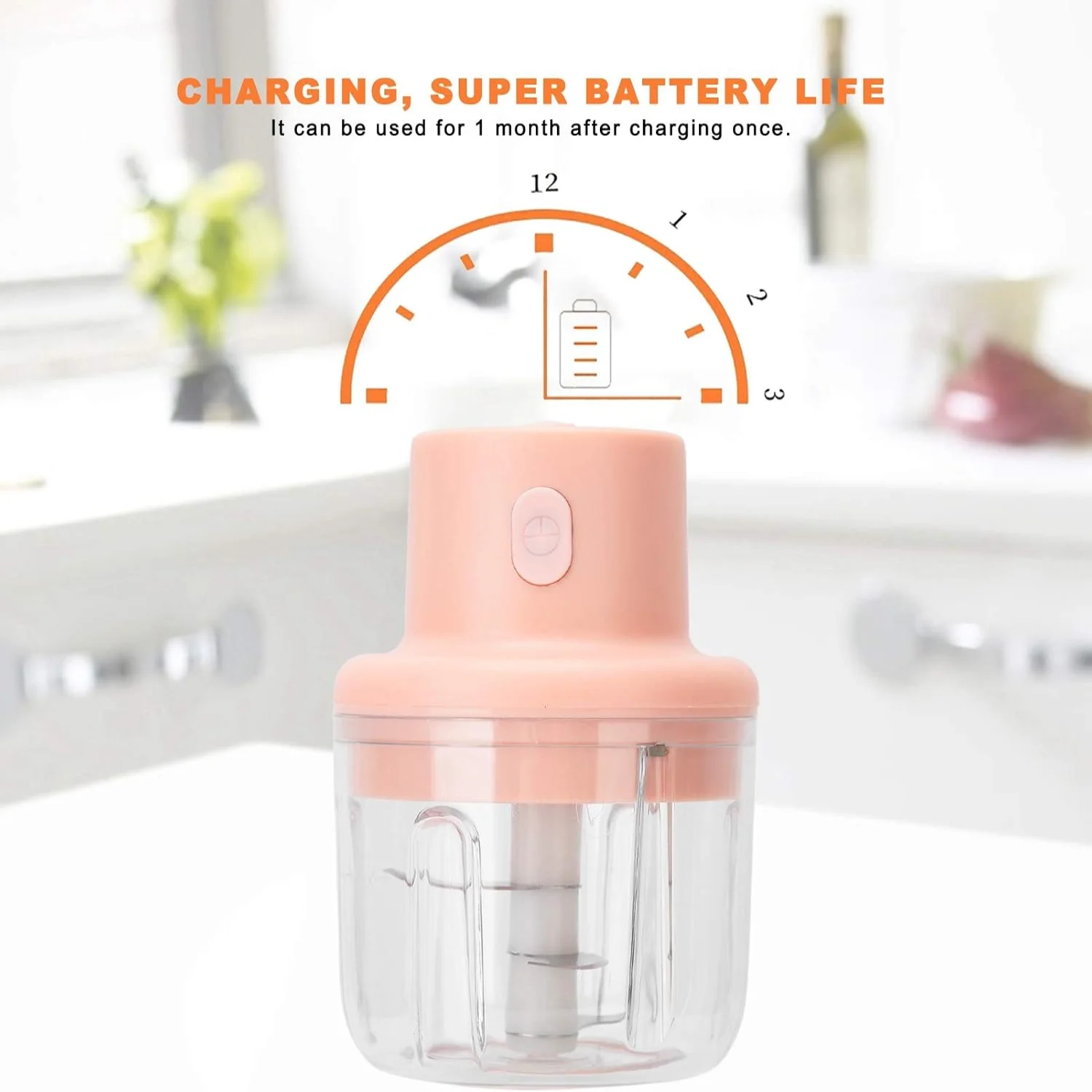 250Ml  Meat Grinder, USB Charging Kitchen Food Chopper, Multifunctional Complementary Food Mixer, Household  Food Processor for