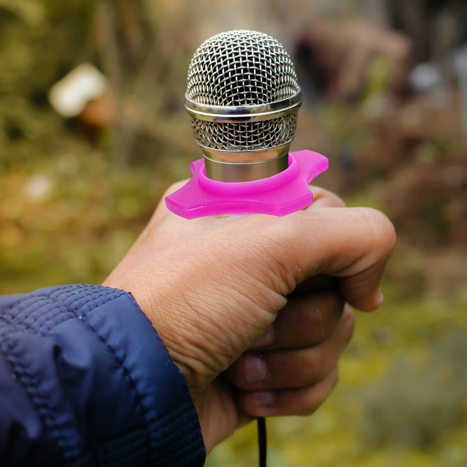 

10 Pcs Microphone Protective Cover Ring Silicone .Roll Protection Sleeve Mic Accessories KTV Conference Stage