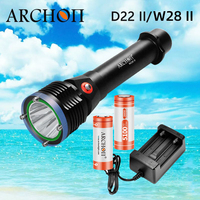 ARCHON D22 II /W28 II Diving Flashlight Max 1200 lumens Underwater 100M waterproof diving light 26650 dive torch lanterns