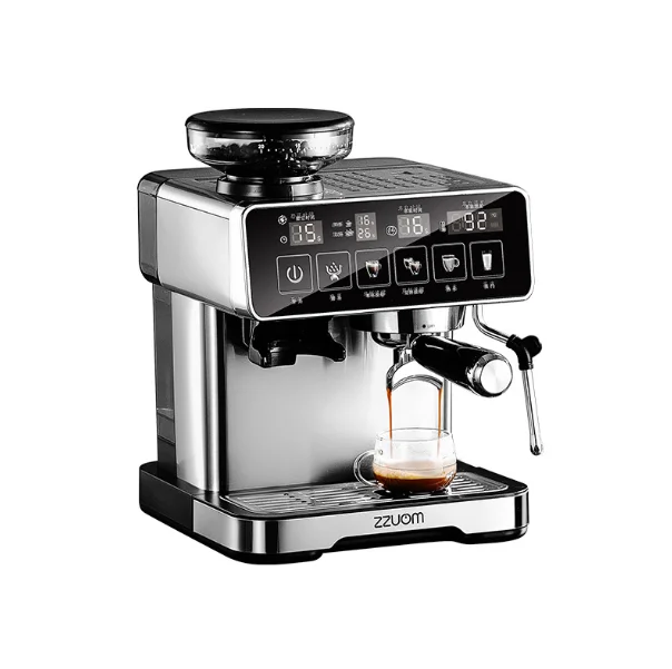 20 Bar Stainless Steel Espresso Coffee Maker Home Commercial & Household Use Touch Screen Buttons With Steam Milk Frother Hotels