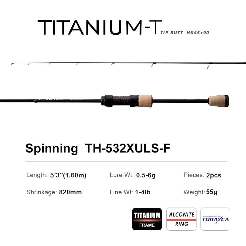 PURELURE TITANIUM-T XUL BFS Rod 0.5-6g Bait Weight 5FT 6FT Perch