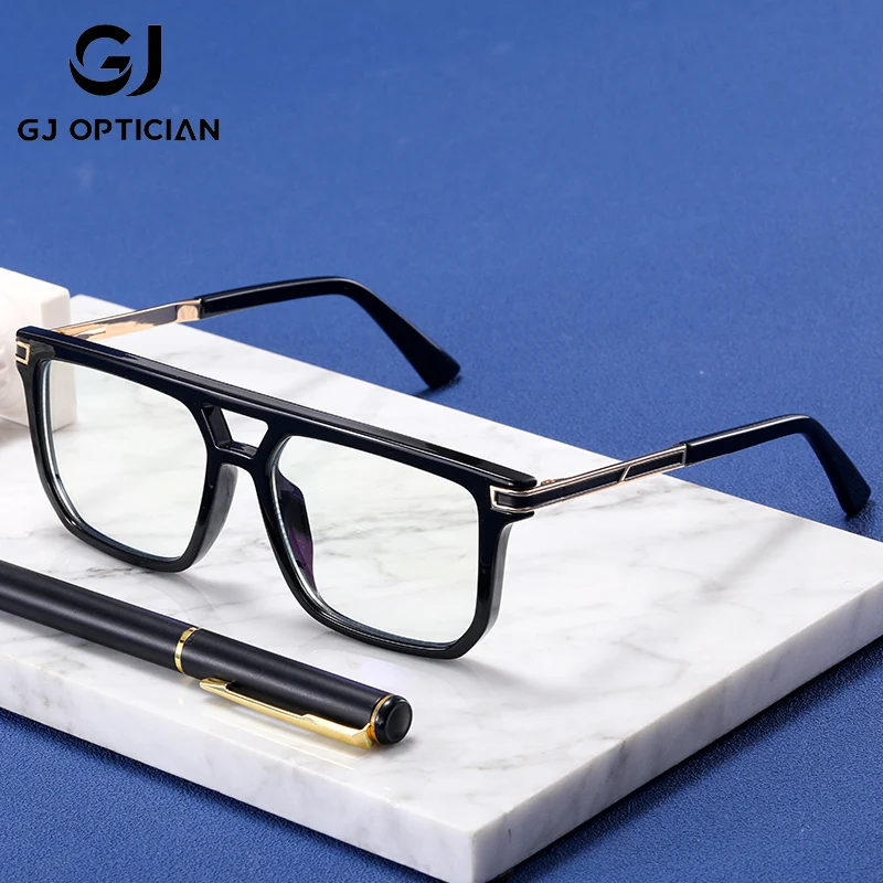 

GJ OPTICIAN Trendy Plastic Titanium Optical Prescription Glasses Fashionable Universal Anti Blue Light Reading Myopia Glasses