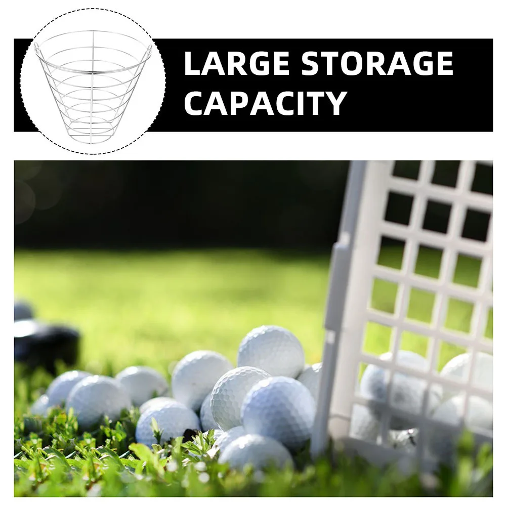 2 قطعة حاوية تخزين كرة الجولف متينة من الفولاذ المقاوم للصدأ بتصميم مريح ومقبض مثالي للتمرين والمنافسة