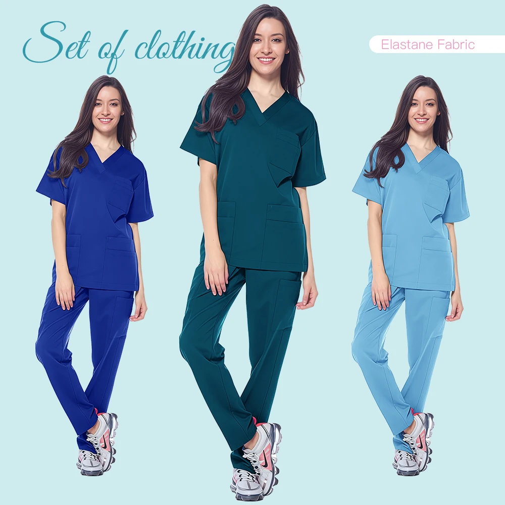 Uniforme de blouses médicales de haute qualité, accessoires d'infirmière, vêtements de travail pour clinique d'animaux de compagnie, uniformes d'anesthésiste multicolores pour femmes