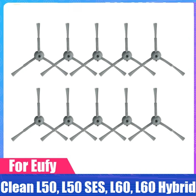 Cepillo lateral piezas para aspiradora, piezas de repuesto híbridas para Eufy Clean L50 L50 SES L60 L60, 10 Uds.