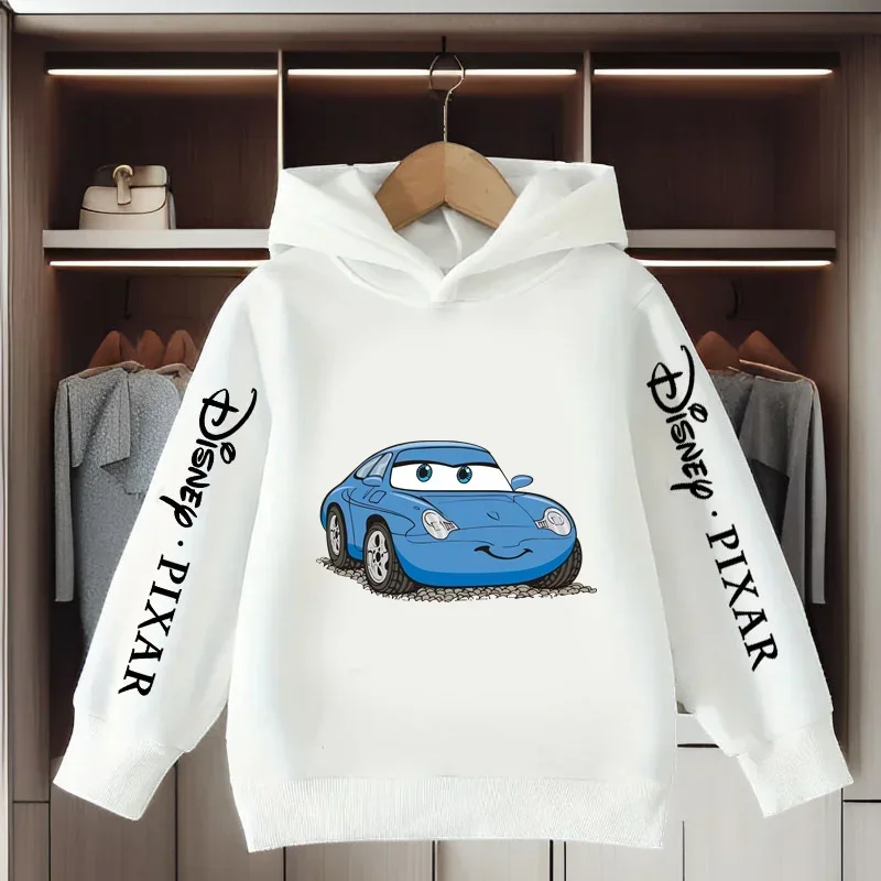 الأطفال الخريف الشتاء ديزني سيارة البرق ماكوين الكرتون طباعة هوديي عارضة الرياضة عالية الجودة قصيرة الأكمام البلوز الأعلى