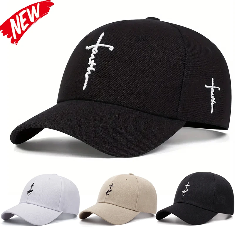 Kreuz Stickerei Kappe Männer Frauen Einstellbare Hip Hop Baseball Kappe Für Unisex Erwachsene Outdoor Casual Sonnenhut Baumwolle Snapback Hüte