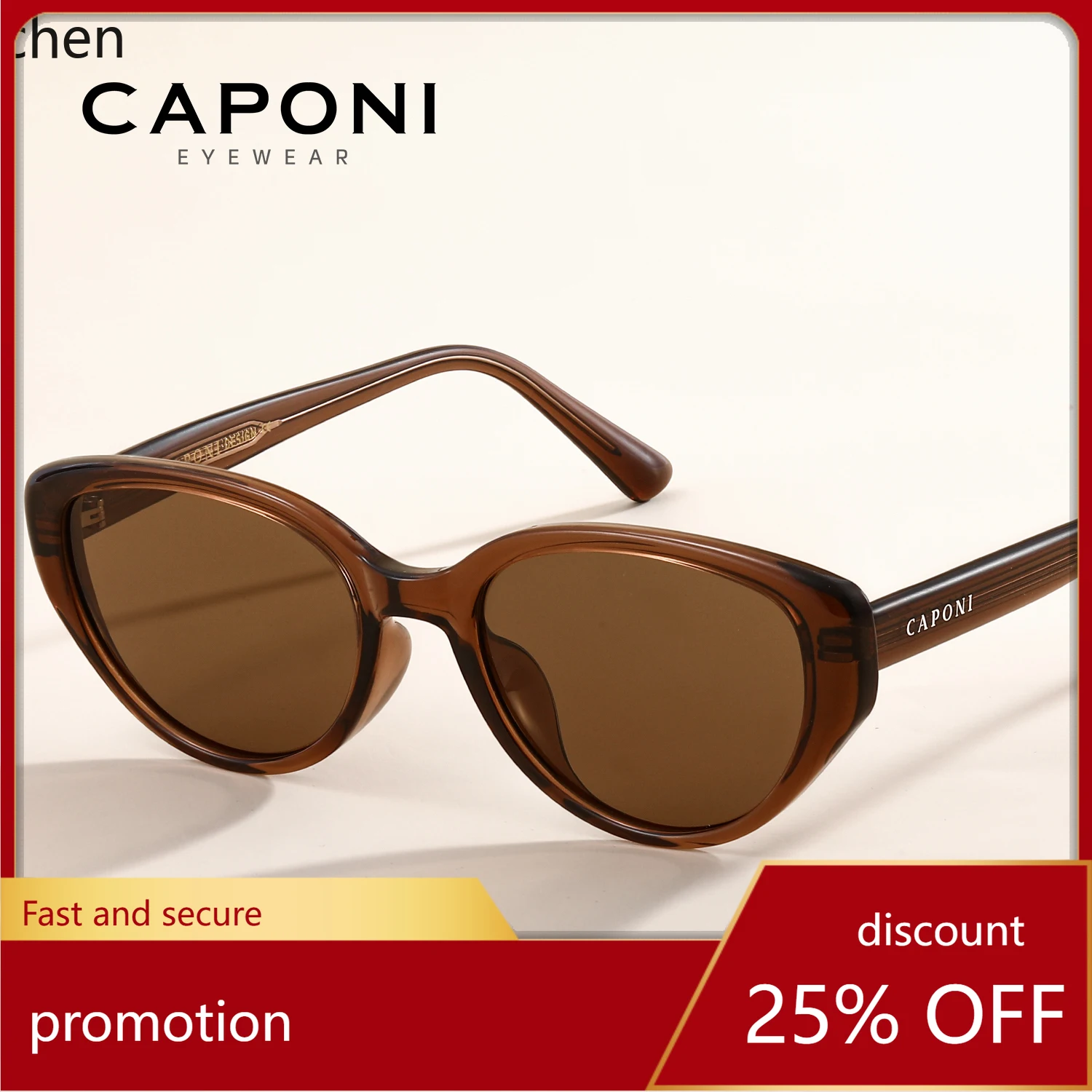 

YFY Polarized Women's Sunglasses Outdoor Fashion Cat Eye Glasses Brown Brown