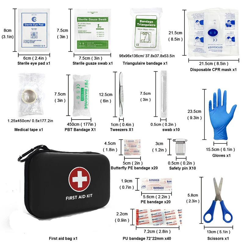 

Upgraded EVA Emergency Rescue Kit Home Convenience Medicine Storage Kit EVA101 Small Emergency Kit Waterproof and Durable