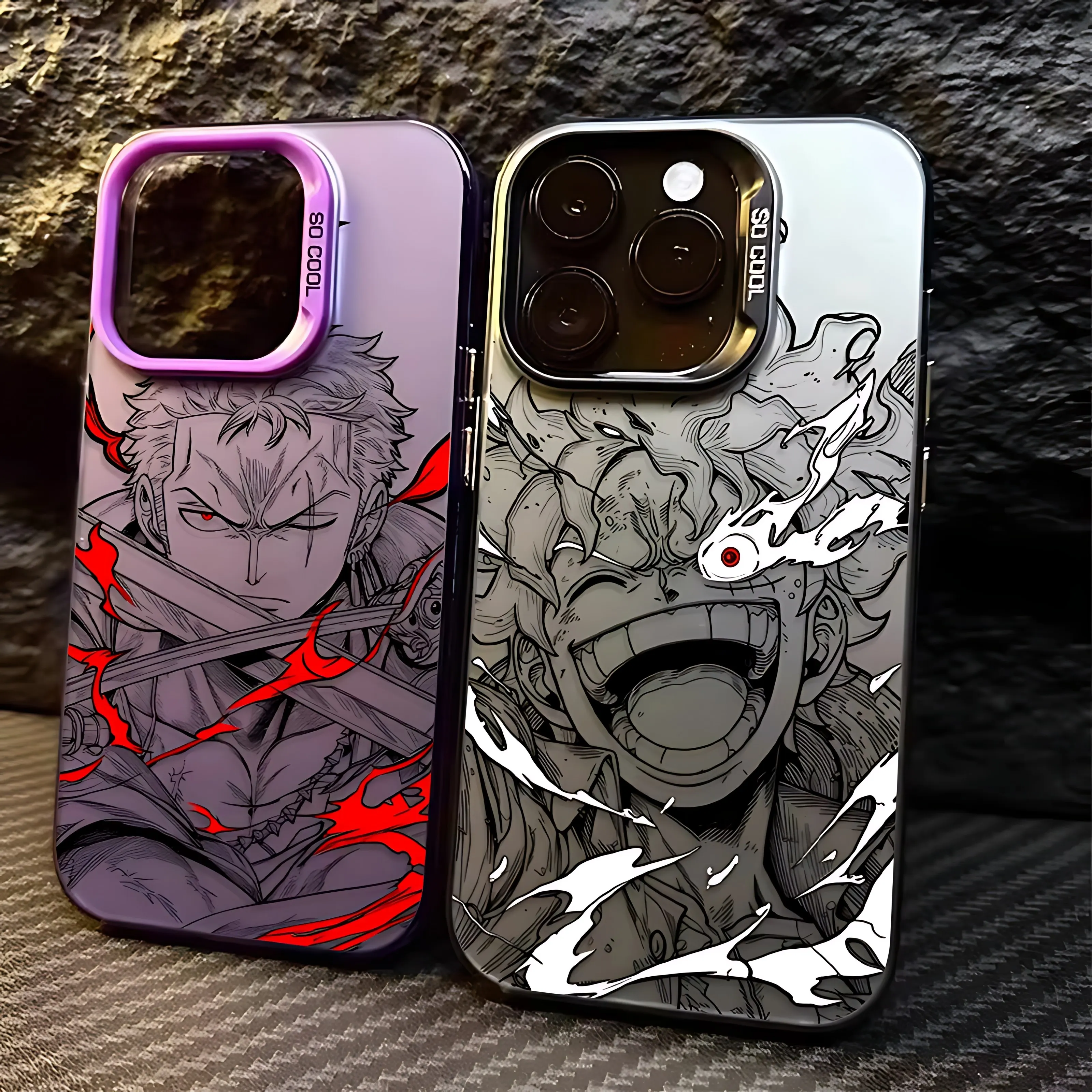 Coque de téléphone Anime Cool pour Luffy et Zoro, compatible iPhone 17, 16e, 16, 15, 14, 13, 12, 11 mini, Pro Max, XR, XSMAX, 8, 7, Air Plus, anti-chute, coque arrière