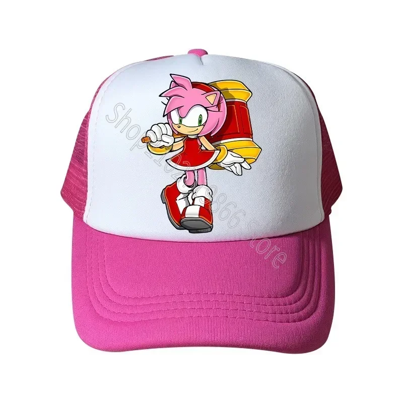 Sonics Berretti da baseball per bambini adulti Cappelli per bambini Cartoon Anime Stampa grafica Moda Cool Sport all'aria aperta Cappello da sole Regali per feste di compleanno