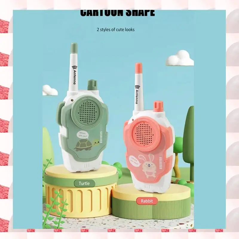 ABGN أطفال اسلكية تخاطب الكرتون لاسلكي لاسلكي تخاطب 300 متر البلاستيك المحمولة طفل الهاتف اسلكية تخاطب لعبة