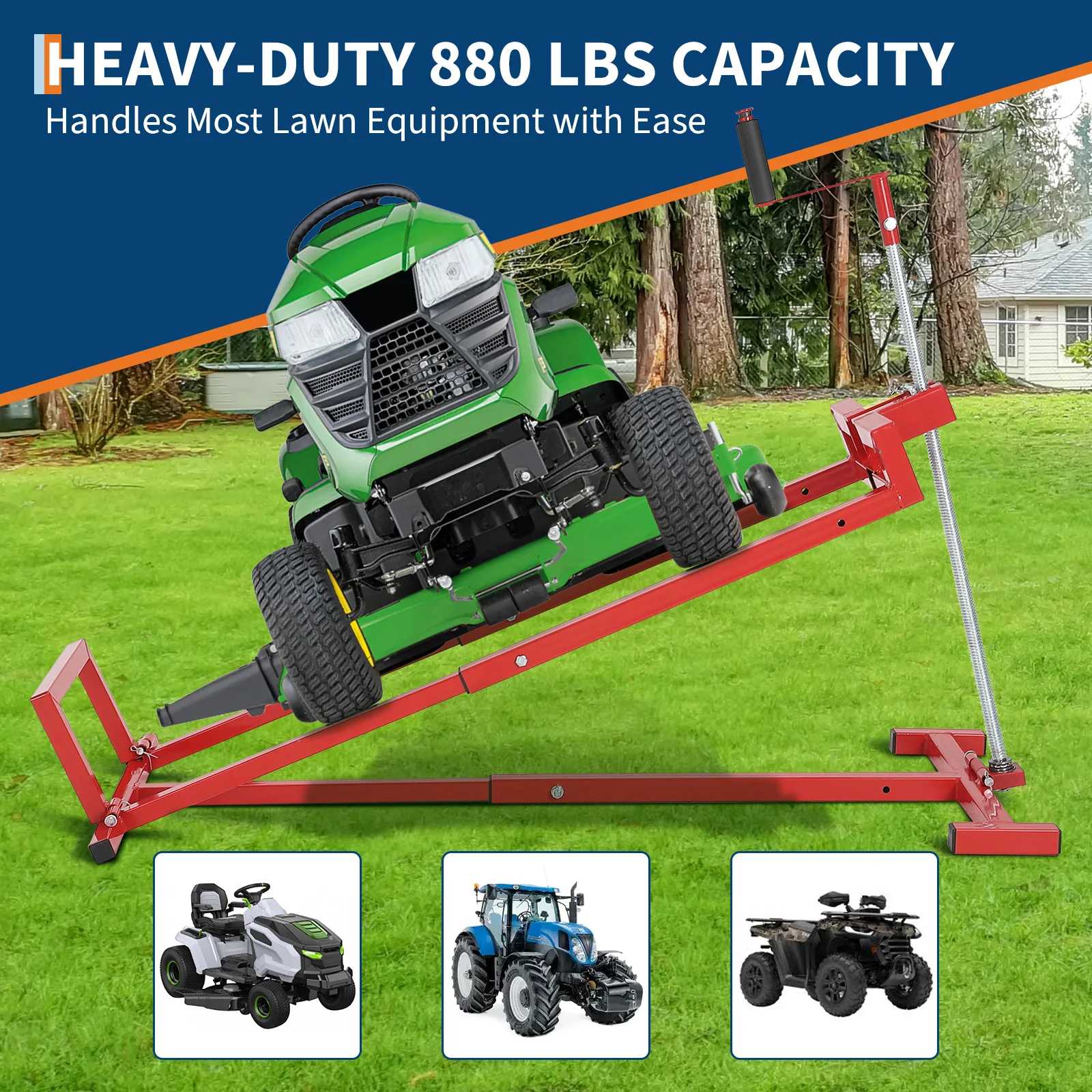 แม่แรงยกเครื่องตัดหญ้าแบบพับได - Heavy Equipment Jack Stands บทวิจารณ์และราคา