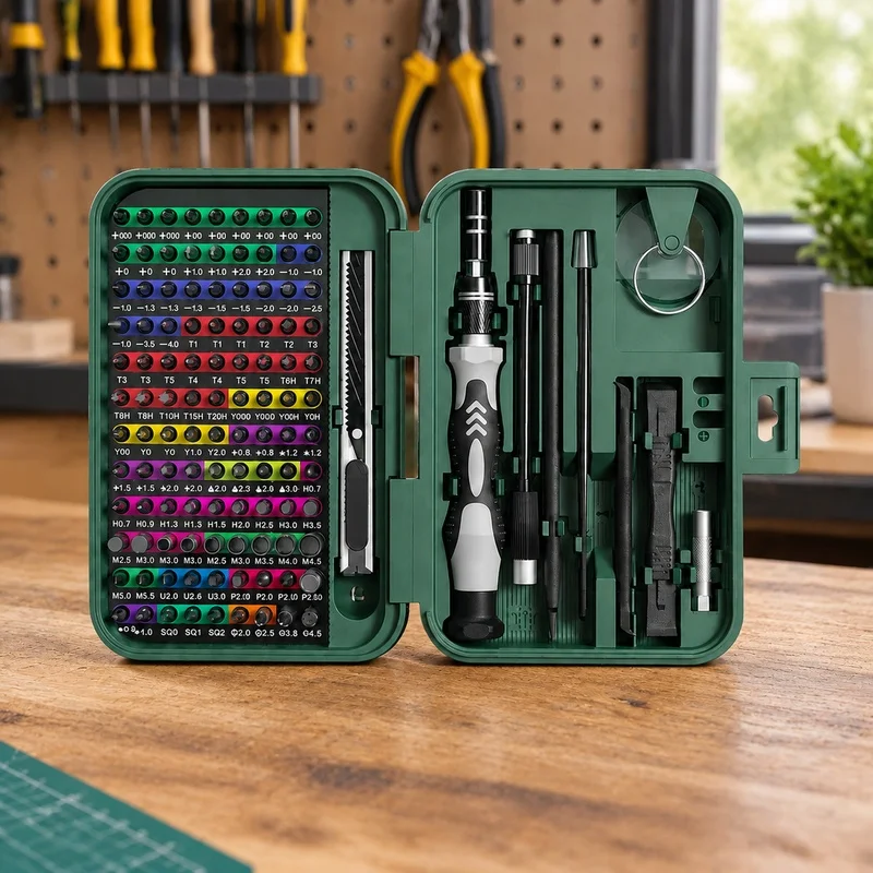 152-Piece Precision Screwdriver Set with Magnetic Phillips and Torx Bits, Compact Handheld Tool Kit with Storage Case for Repair