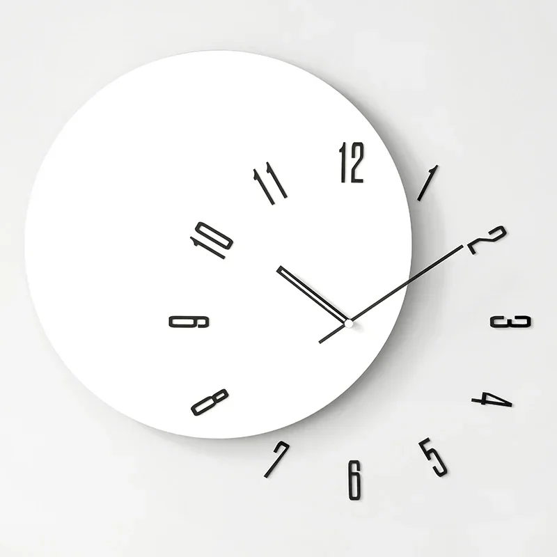 Modern Unique Design Digital Watch Parts Aesthetic Minimalist Decor Interior Nordic Set Decoration Salon Stylish Wall Clock