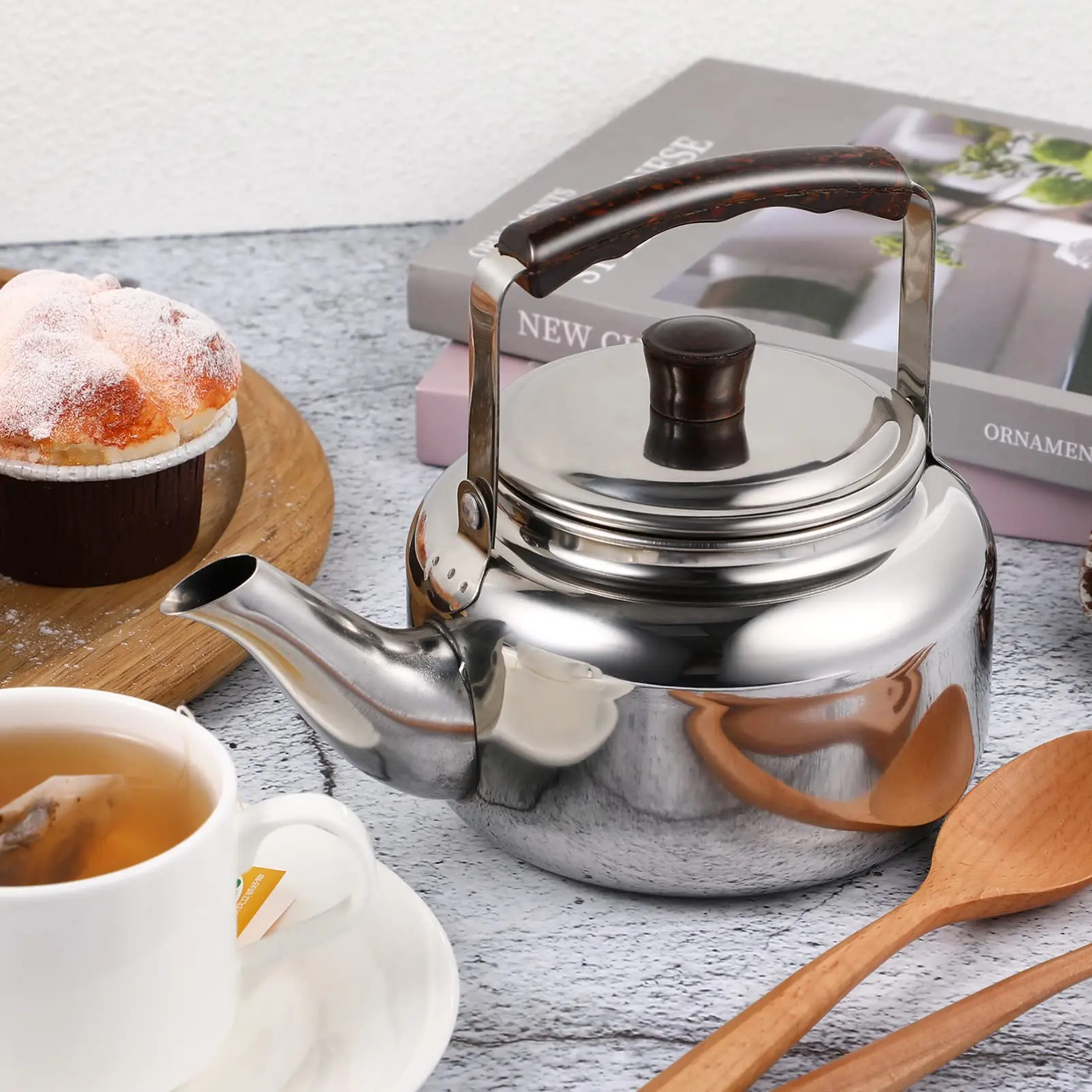 

Stainless Steel Whistling Tea Kettle for Stovetop Gooseneck Coffee Kettle Whistling Stovetop Teapot Whistle for Stove Top