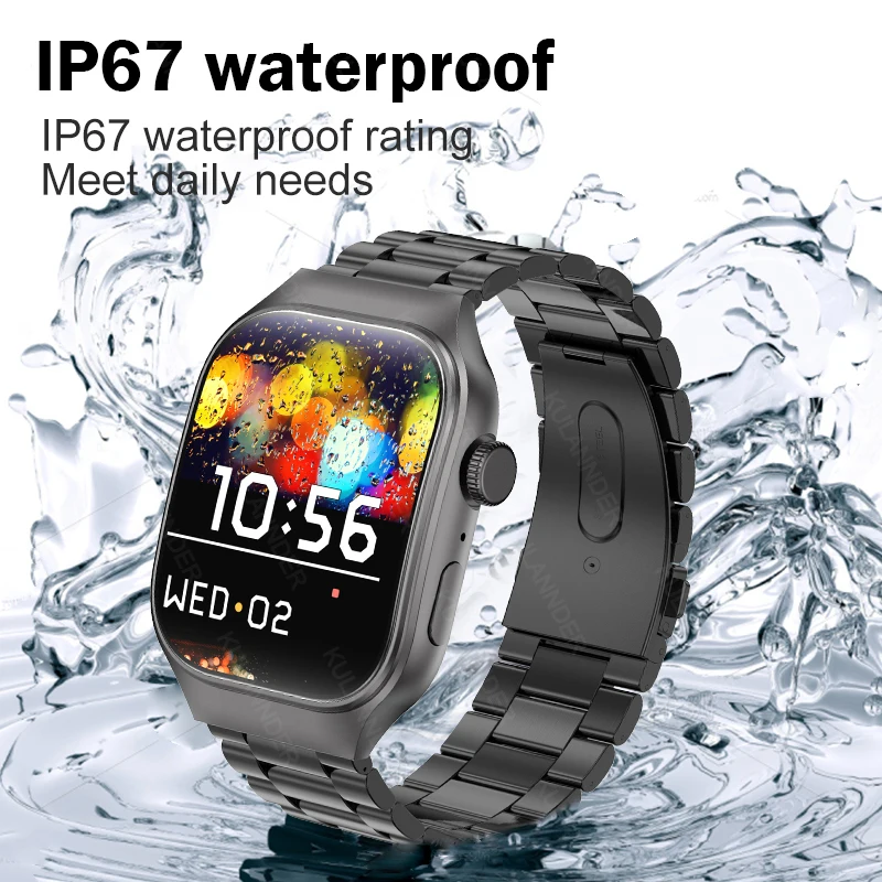 Relógio inteligente para IOS e Android, Blue Tooth Call, Frequência Cardíaca, Assistente de Voz em Saúde, 100 Modos Esportivos, Smartwatch Empresarial e Esportivo, Novo