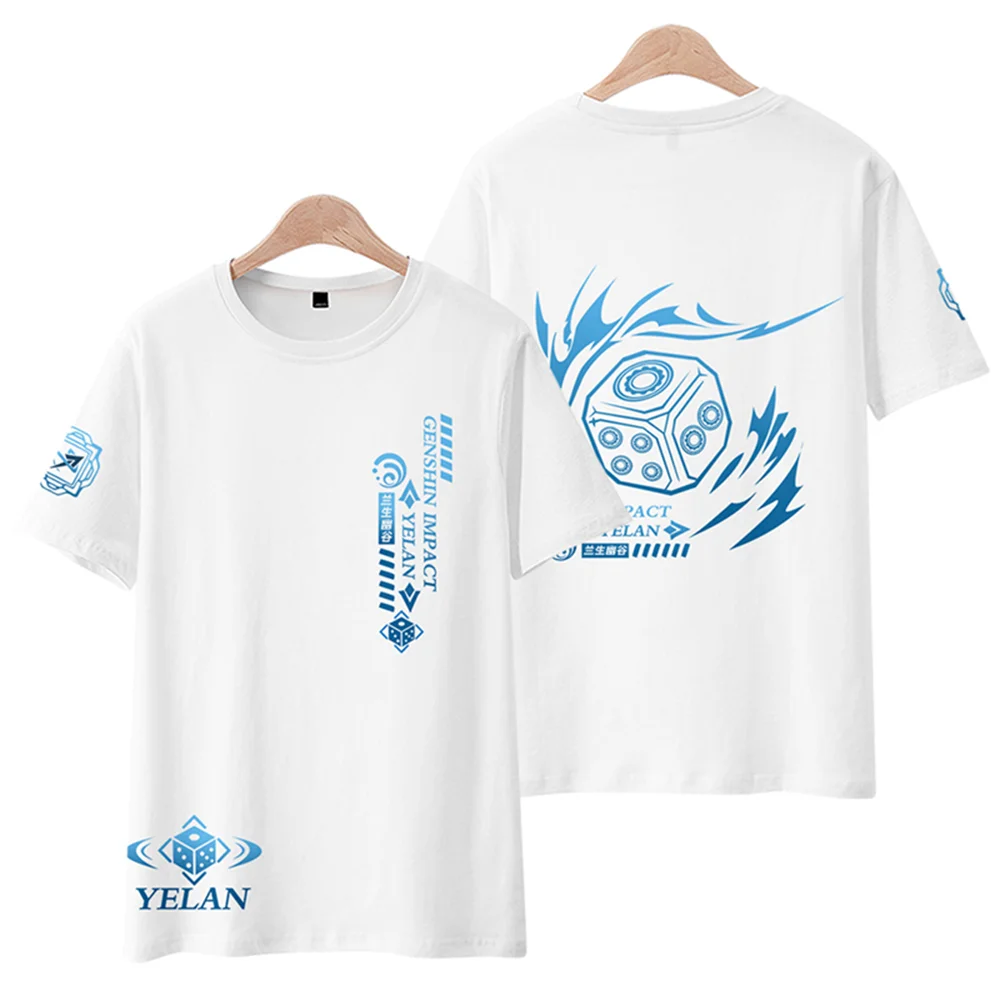 Genshin Impact TShirts Yelan T Shirt 3d Print Children\'s Kawaii Man Women Unisex Summer Short Sleeve Oversized T-shirts Tops