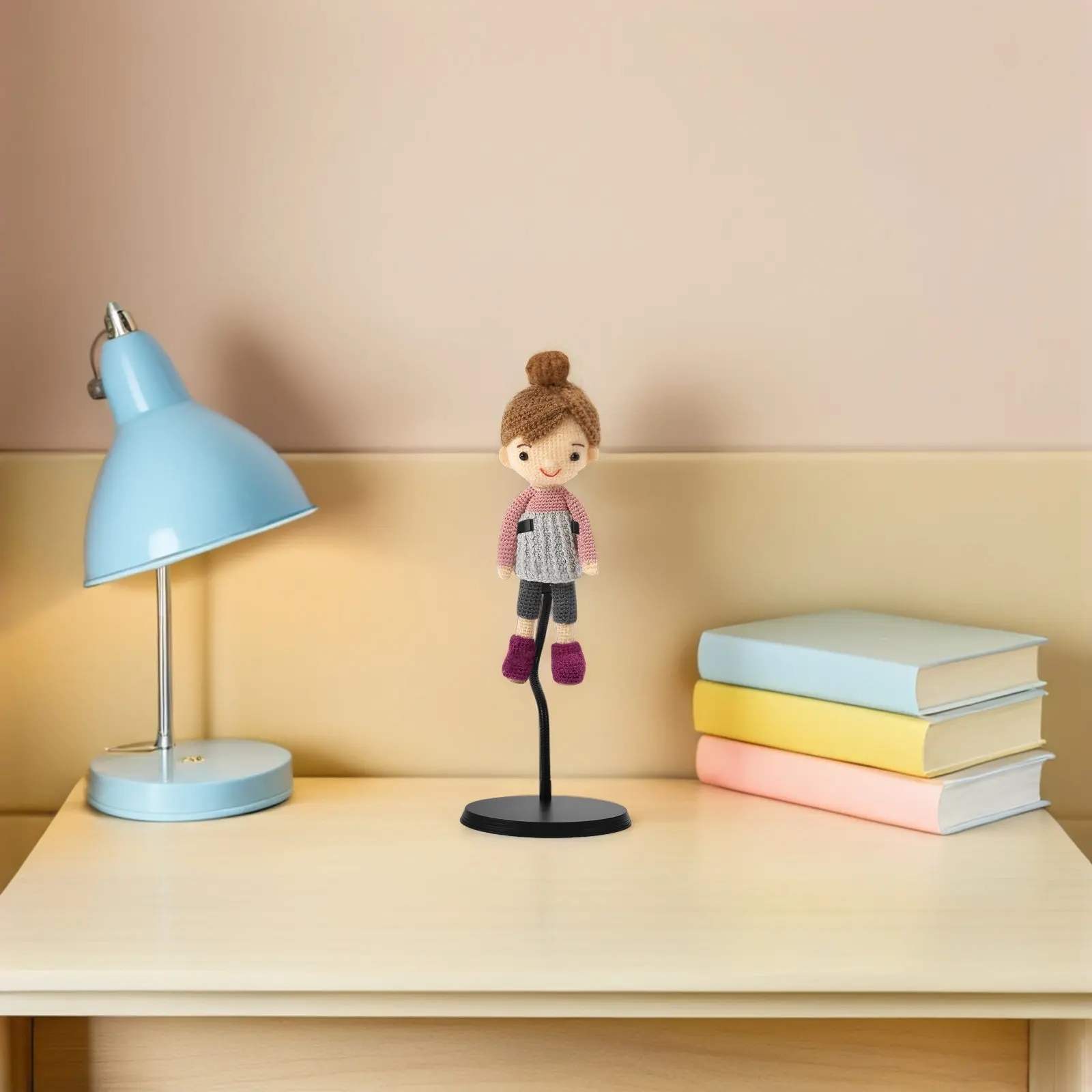 

Adjustable Action Figure Display Stand for 15-30Cm Characters Bendable Flexible Posing Base Oval Stable Holder for Collectors