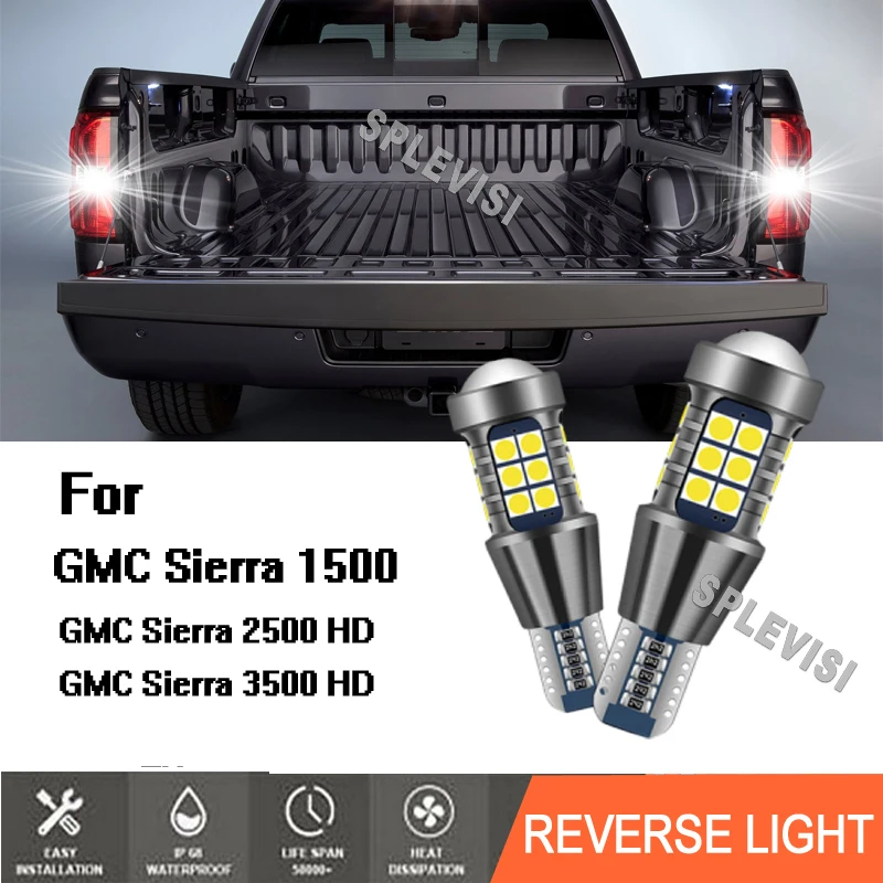 

Automobile Brakeup Reverse Light White 6000K Replace Set For GMC Sierra 1500 1999-2020 GMC Sierra 2500 3500HD 2014-2022