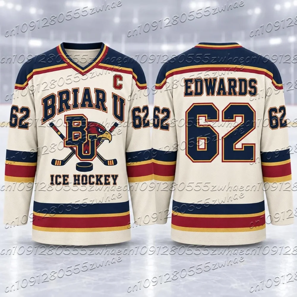 27 Off Campus Briar University Graham No.44 22 46 66 Hockey Jersey Men Women Long Sleeve T-Shirt Summer Casual Streetwear Tops