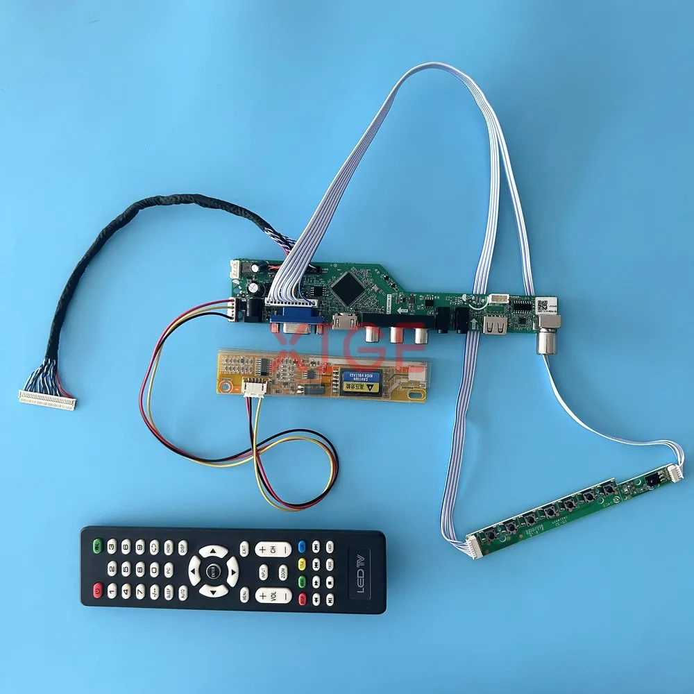 

LCD Controller Board Fit HV150UX1 IAUX14 ITUX97C N150U3 1CCFL Analog TV Kit DIY Display 1600*1200 LVDS 30 Pin AV+USB+IR+VGA+HDMI